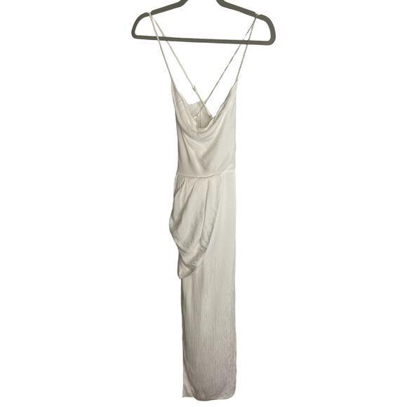 Michael Costello X Revolve Tessa Midi Dress Chain Strap Party Bridal Classy M - Picture 4 of 13